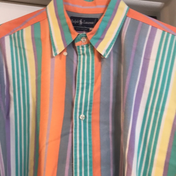 Spring/summer colors in this classic button down. - Picture 2 of 2